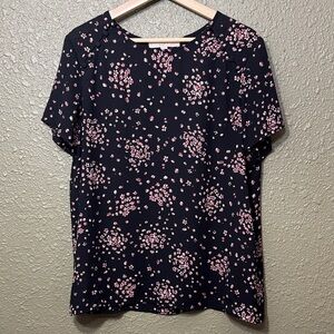 Loft Floral Short Sleeve Top